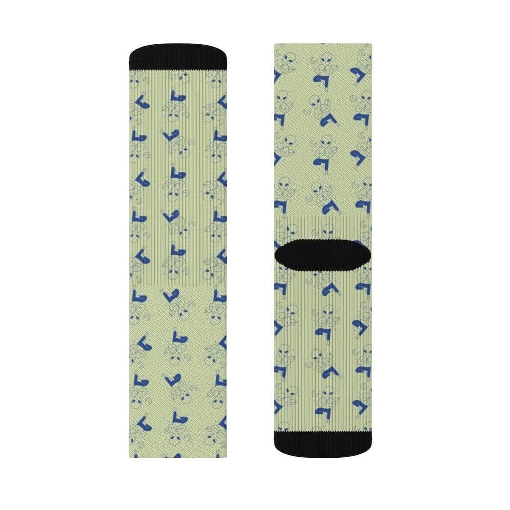 Yellow Pandora Socks Alien Yoga Socks