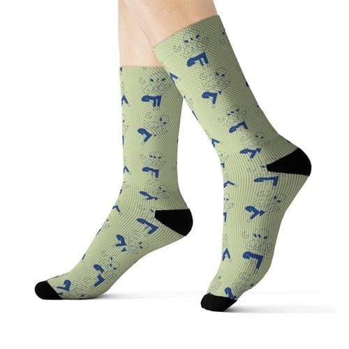 Yellow Pandora Socks L Alien Yoga Socks