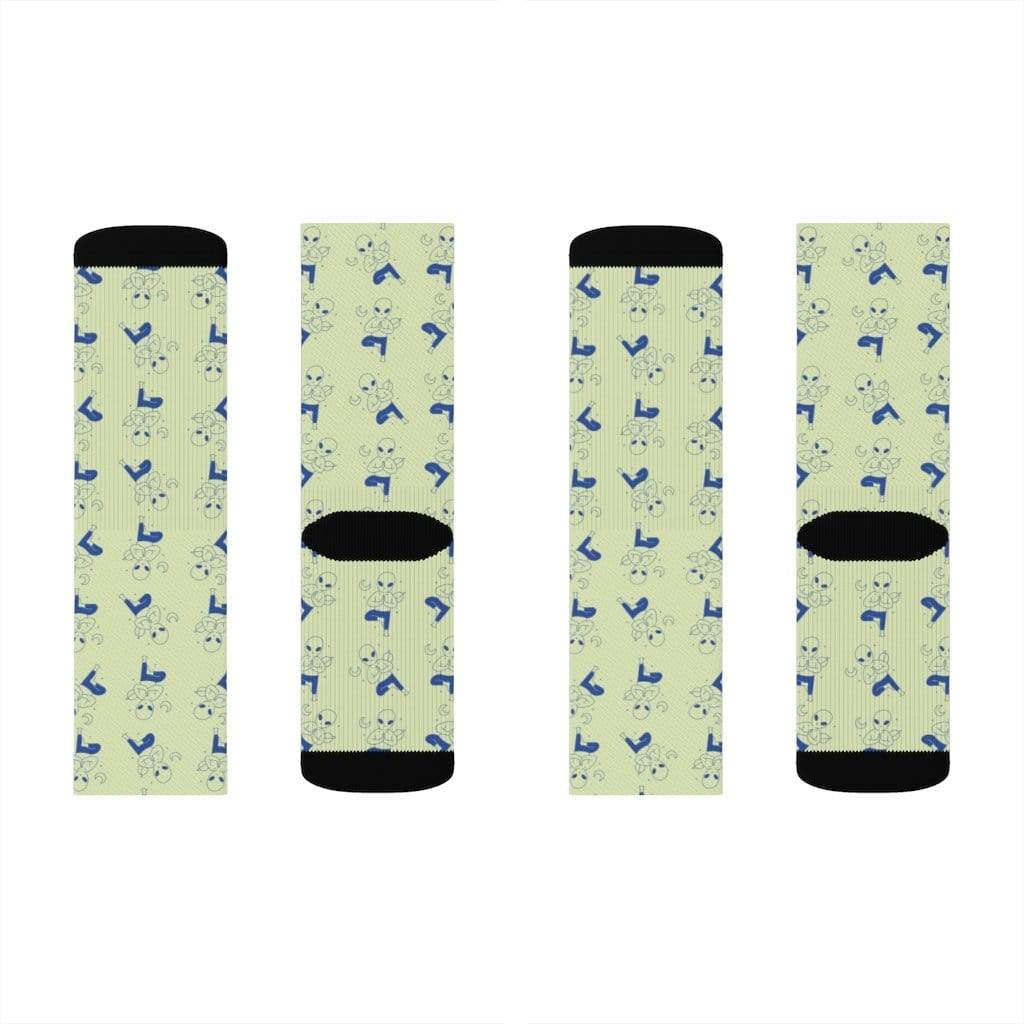 Yellow Pandora Socks Alien Yoga Socks