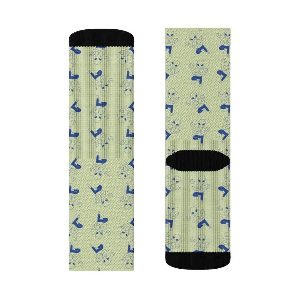 Yellow Pandora Socks Alien Yoga Socks