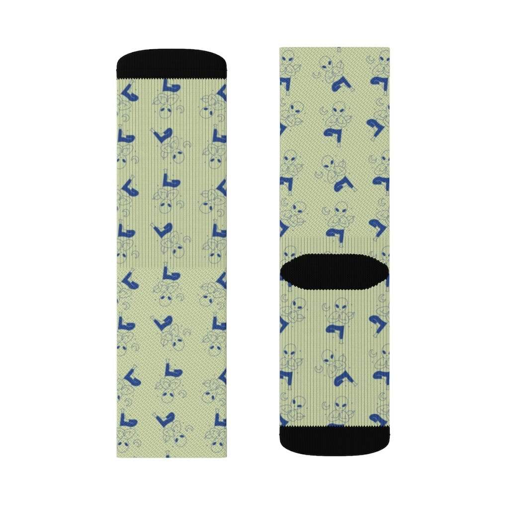 Yellow Pandora Socks Alien Yoga Socks
