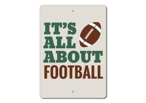 Orchid Eurybia Home Decor 12 x 18 inches All About Football Sign