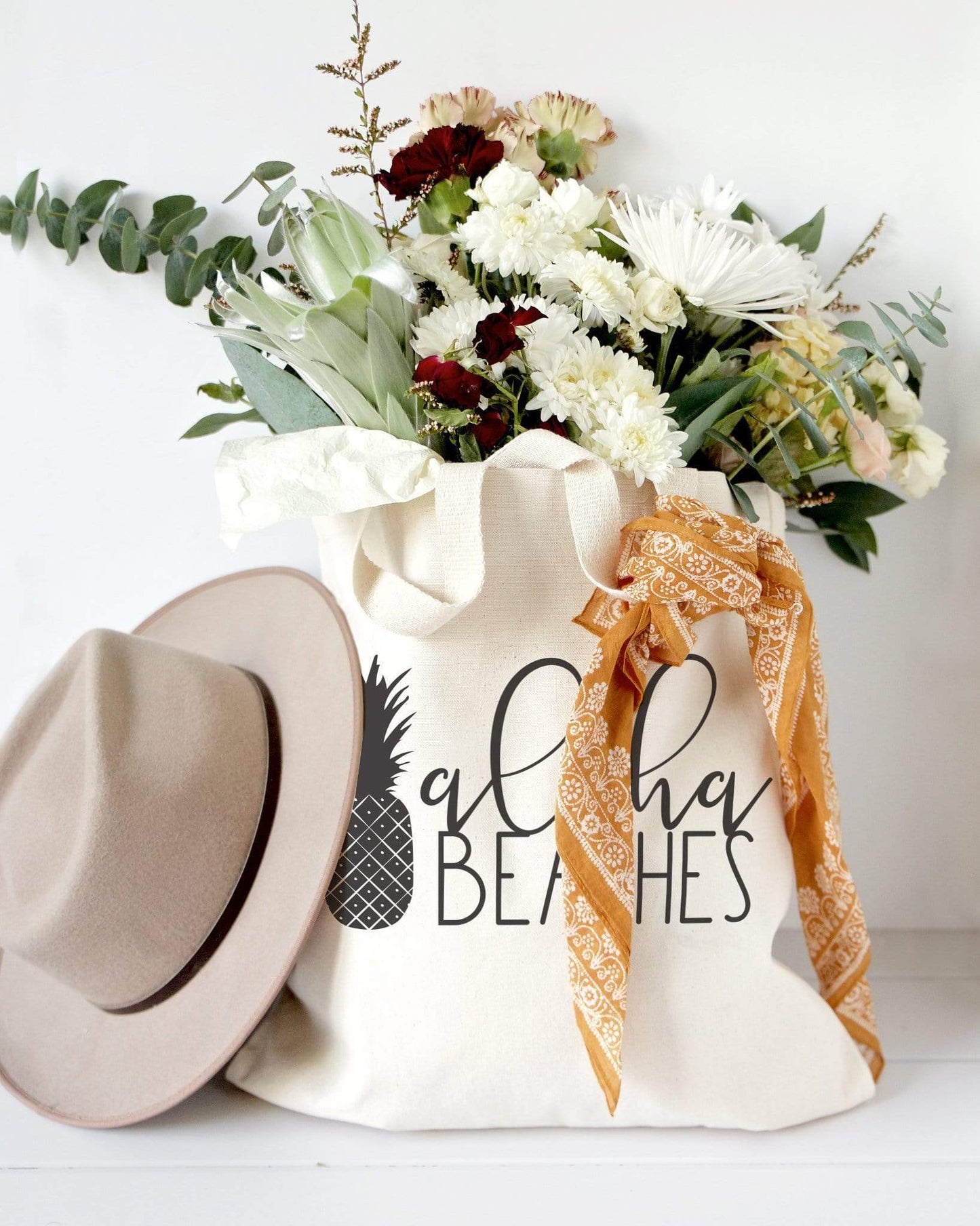 Turquoise Andromeda Totes & Beach Bags Aloha Beaches Tote Bag