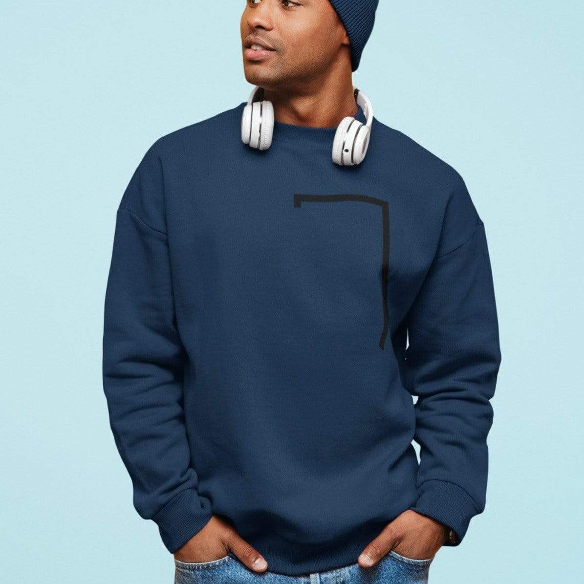 Yellow Pandora Sweaters & Hoodies Angled Logo Crewneck Sweatshirt