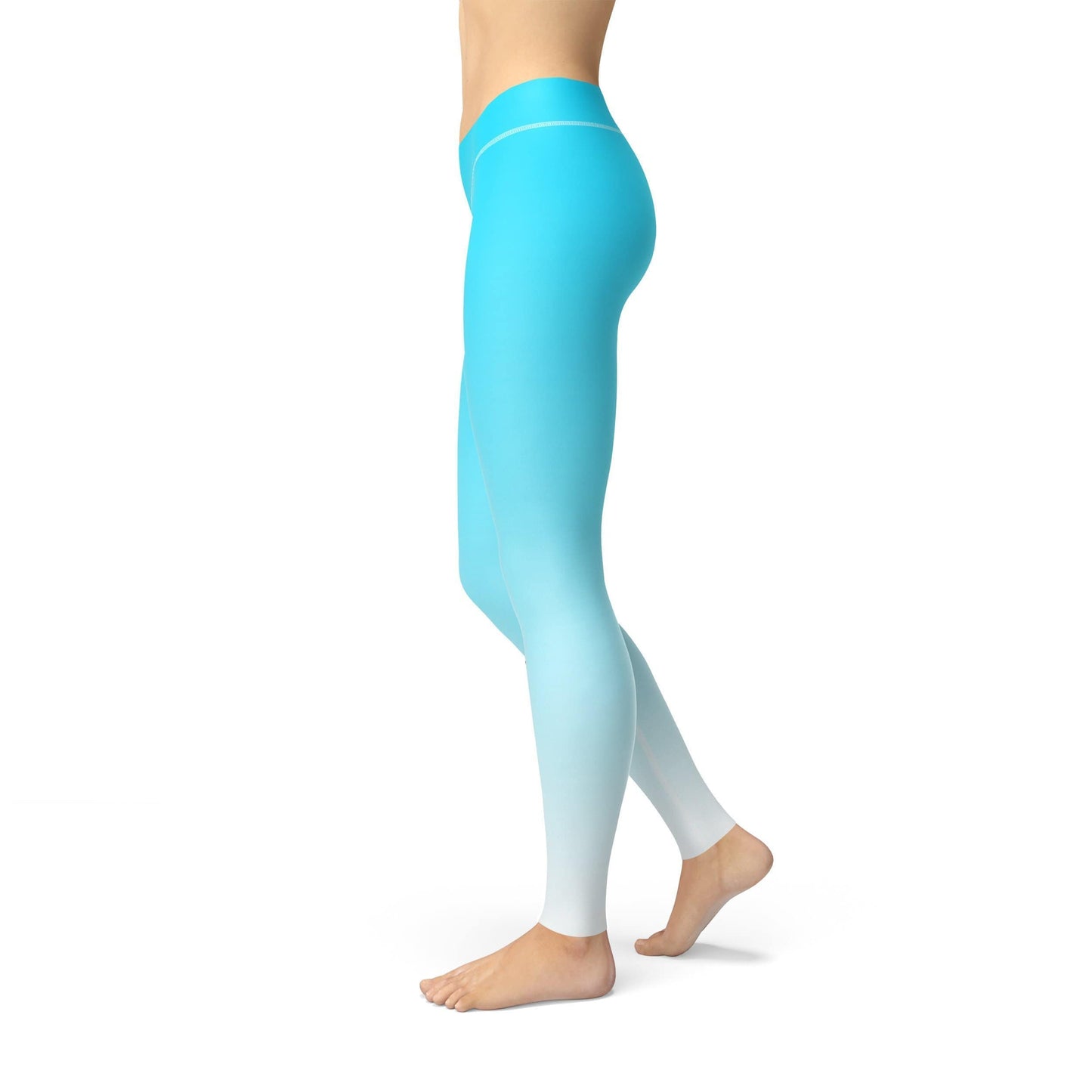 Orange Poppy Leggings Avery Blue White Ombre Leggings