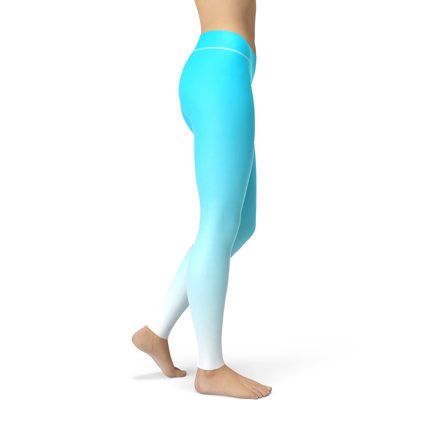Orange Poppy Leggings Avery Blue White Ombre Leggings