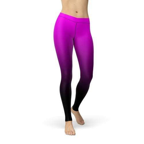 Orange Poppy Leggings 2XL / Multicolored / Capri Avery Pink Black Ombre Leggings