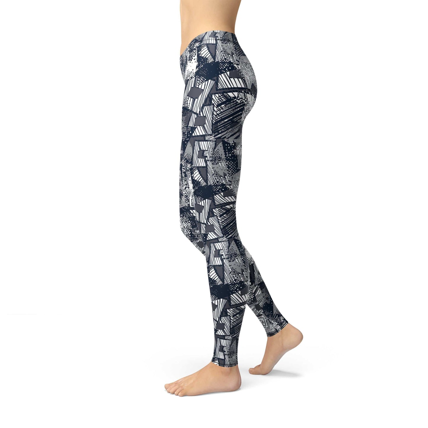 Orange Poppy Leggings Avery Spiral Squares Leggings