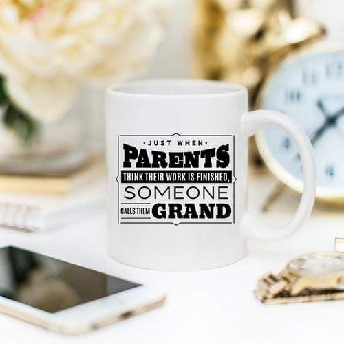 Magenta Shadow Gifts Baby Announcement Grandparent Gifts, Grandpa Mug,
