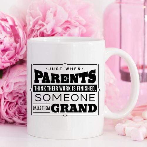 Magenta Shadow Gifts Baby Announcement Grandparent Gifts, Grandpa Mug,