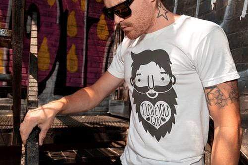 Green Lucky Men's Clothing Beard Hipster Men's Tee