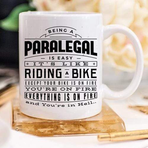 Magenta Shadow Gifts Being A Paralegal Is Easy - Paralegal Coffee Mug,