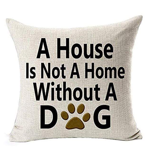 Black Lily Textiles & Pillows 450mm*450mm Best Dog Lover Gifts Cotton Linen Throw Pillow