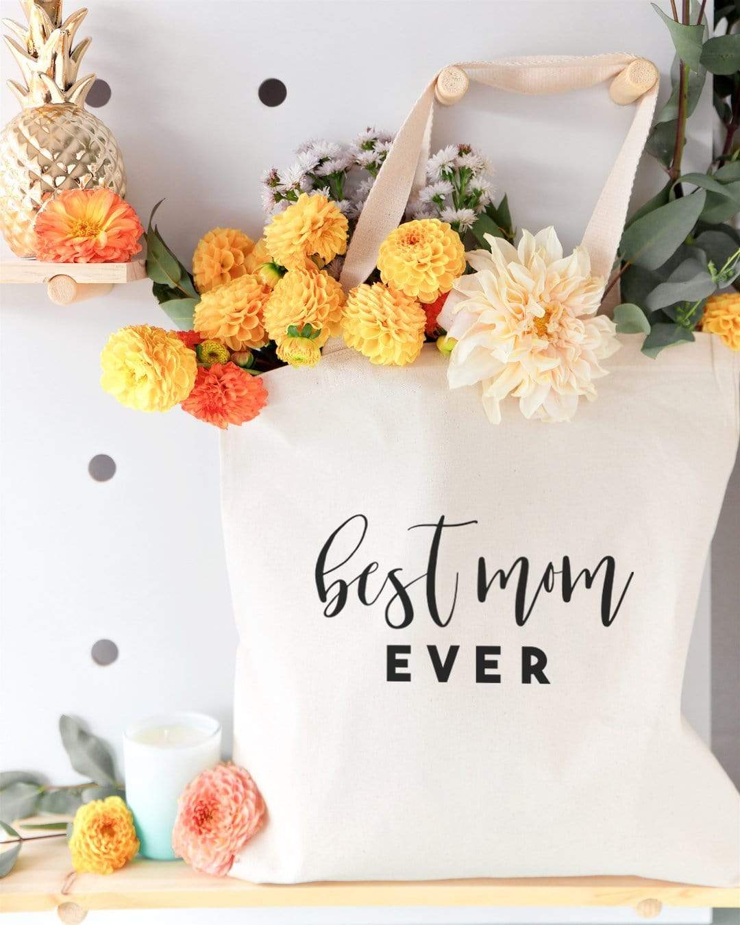 Turquoise Andromeda Totes & Beach Bags Best Mom Ever Tote Bag