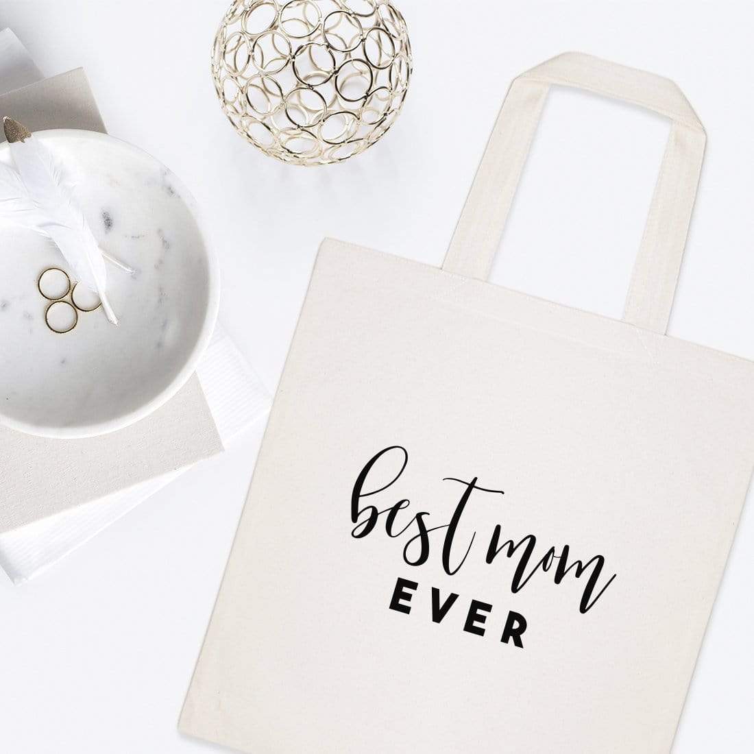 Turquoise Andromeda Totes & Beach Bags Best Mom Ever Tote Bag