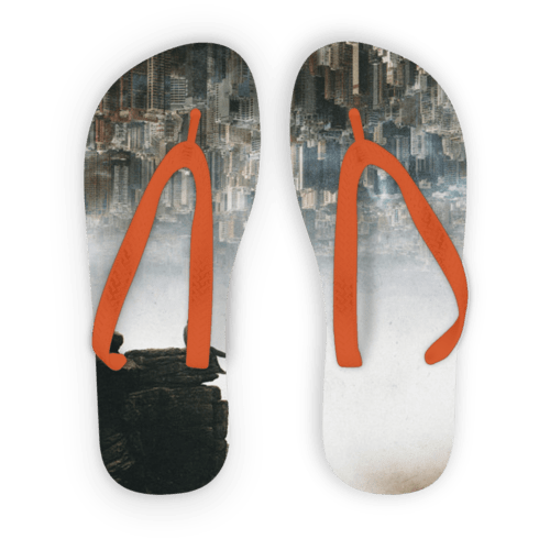 Scorpius Sandals L / Orange Strap Between The Haze Adult Flip Flops