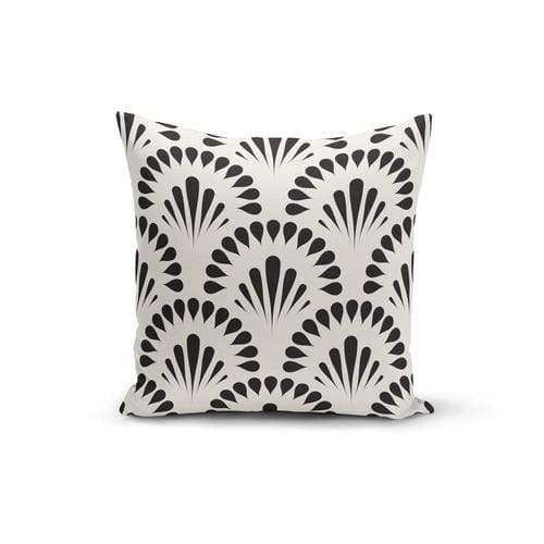 Orange Poppy Textiles & Pillows 12x16 / Multicolored Black Cream Floral Pillow Cover