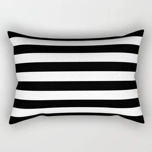 Scorpius Clothing Black Lines Rectangle Pillow