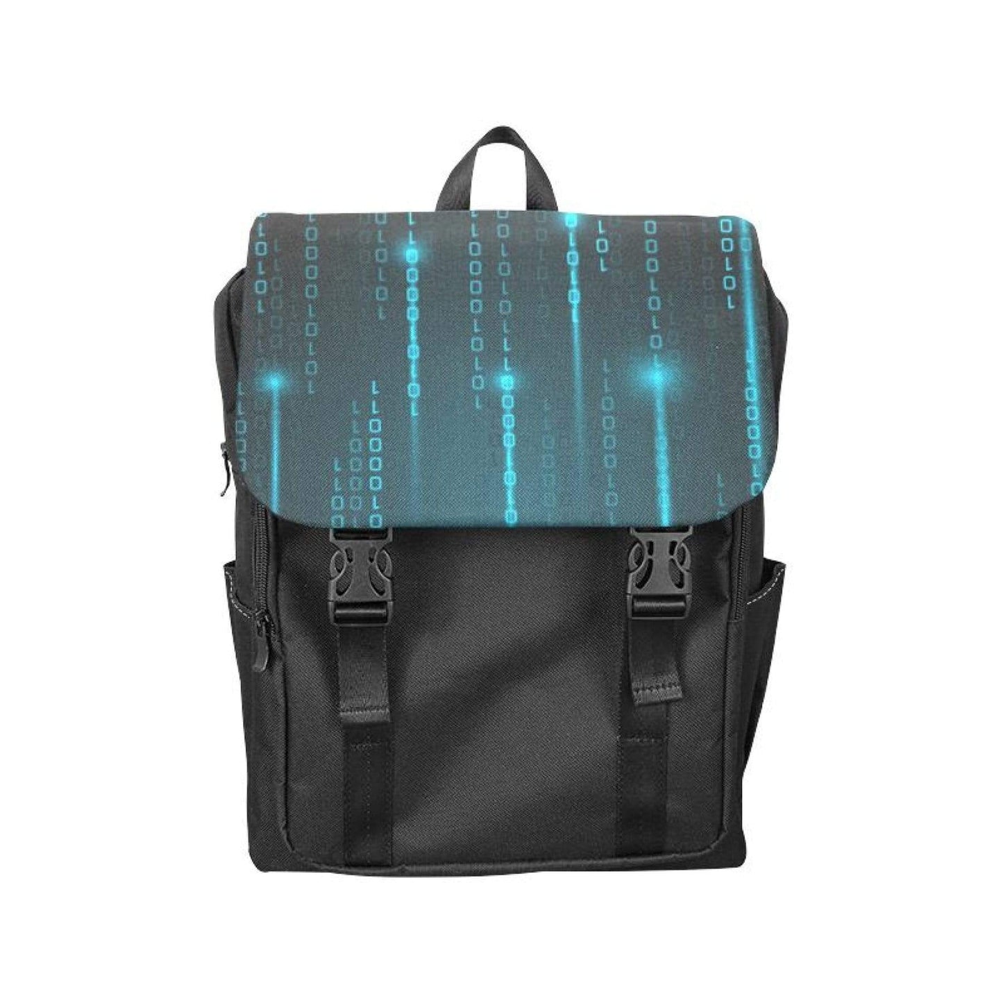 inQUE'INQ Backpacks Bags Rucksacks One Size Blue matrix style black backpack