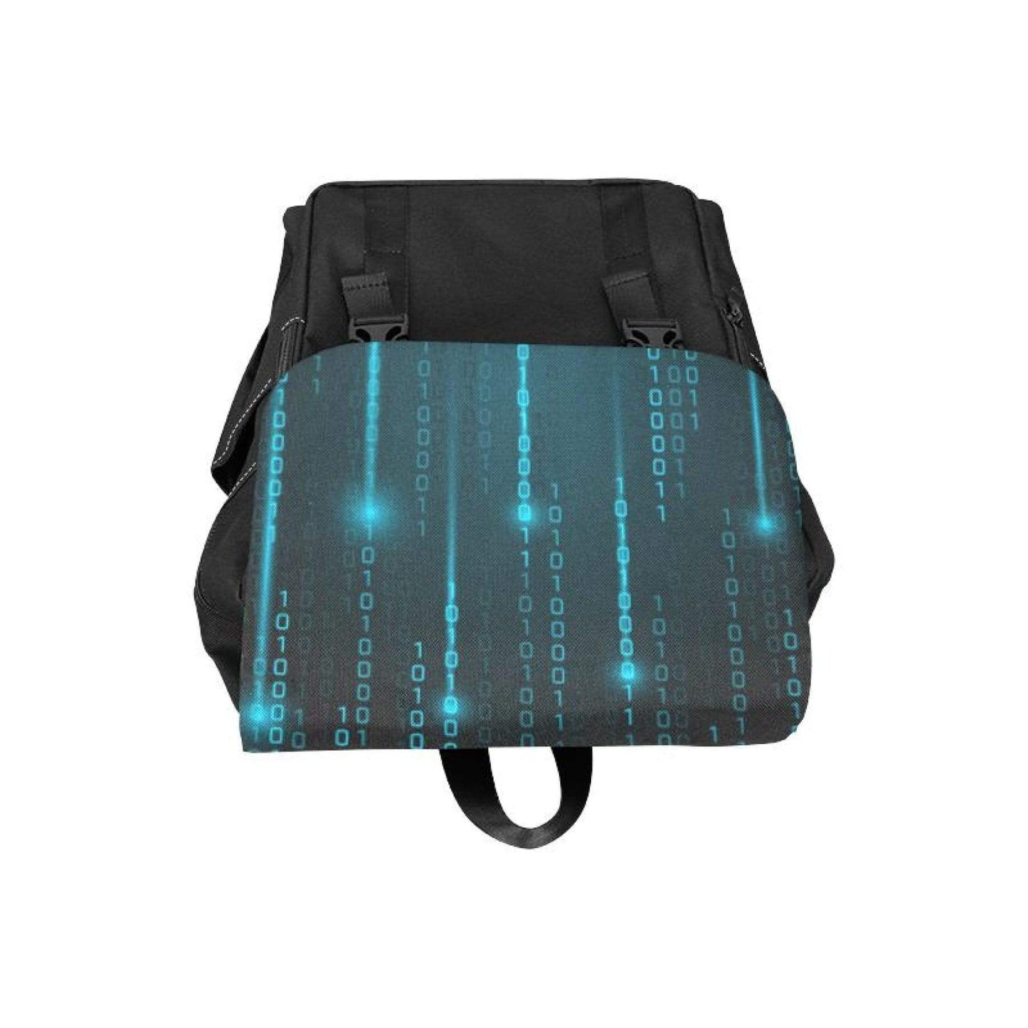 inQUE'INQ Backpacks Bags Rucksacks One Size Blue matrix style black backpack