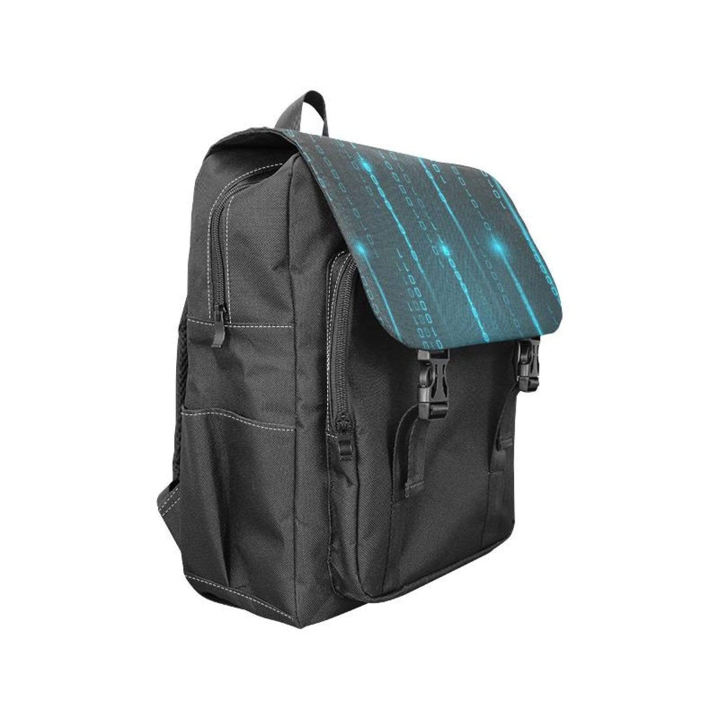 inQUE'INQ Backpacks Bags Rucksacks One Size Blue matrix style black backpack