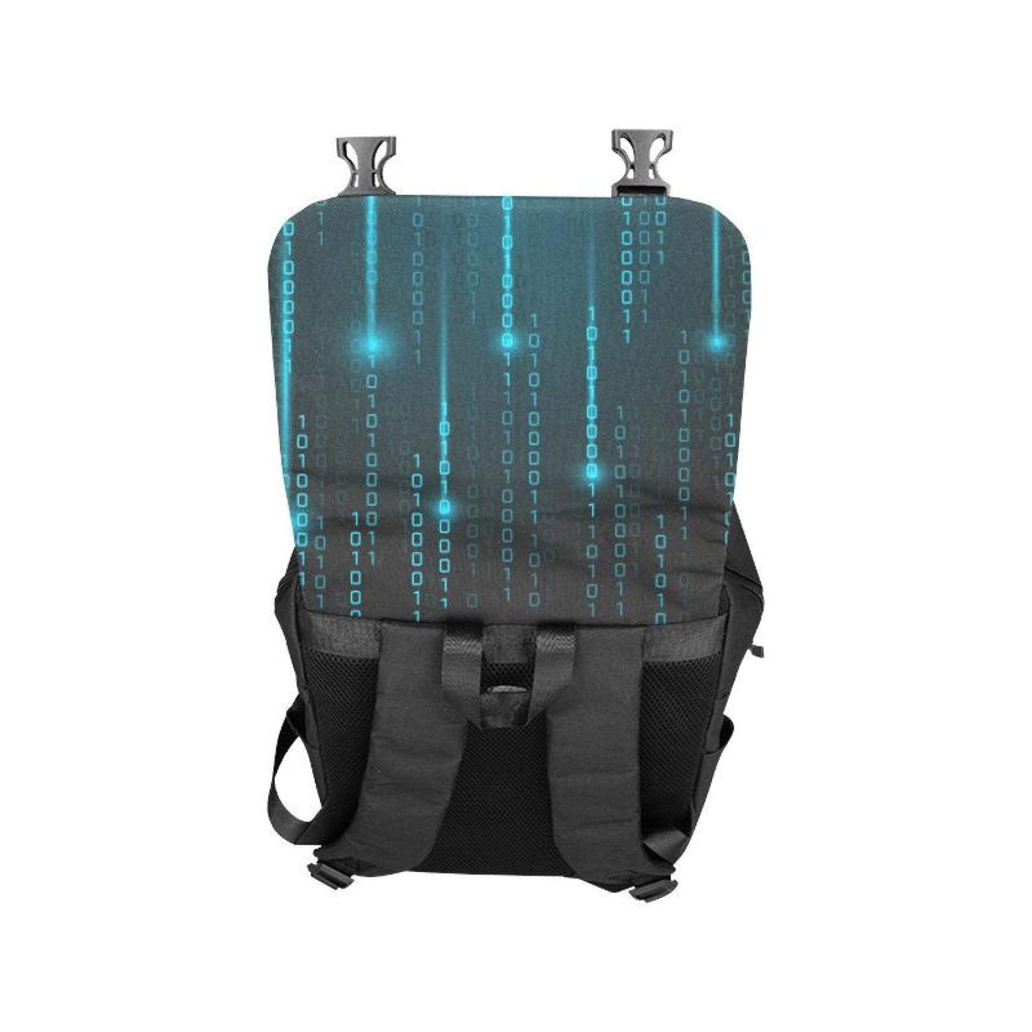 inQUE'INQ Backpacks Bags Rucksacks One Size Blue matrix style black backpack