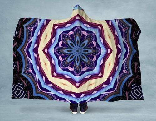 Orange Poppy Women's Clothing 60x40 / Multicolored Bright Mandala Hooded Blanket
