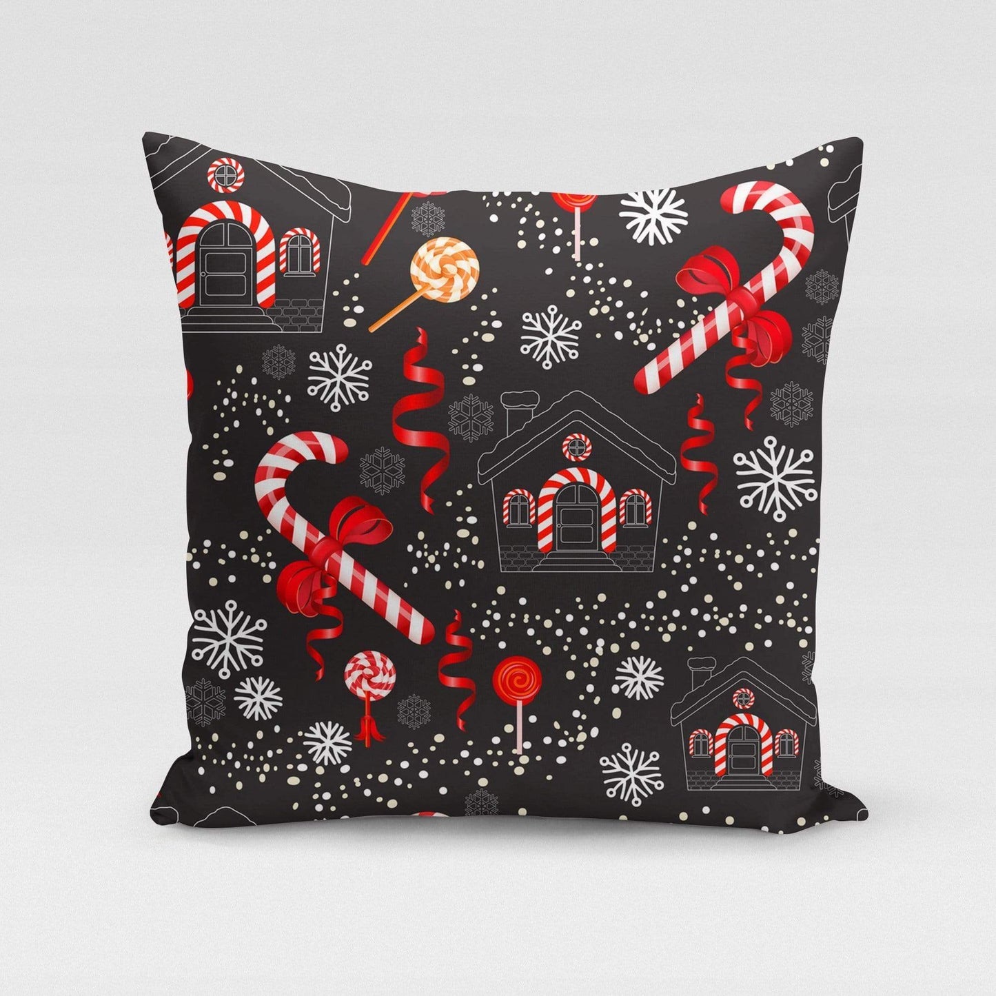 Orange Poppy Textiles & Pillows Candy Cane Pillow Cover