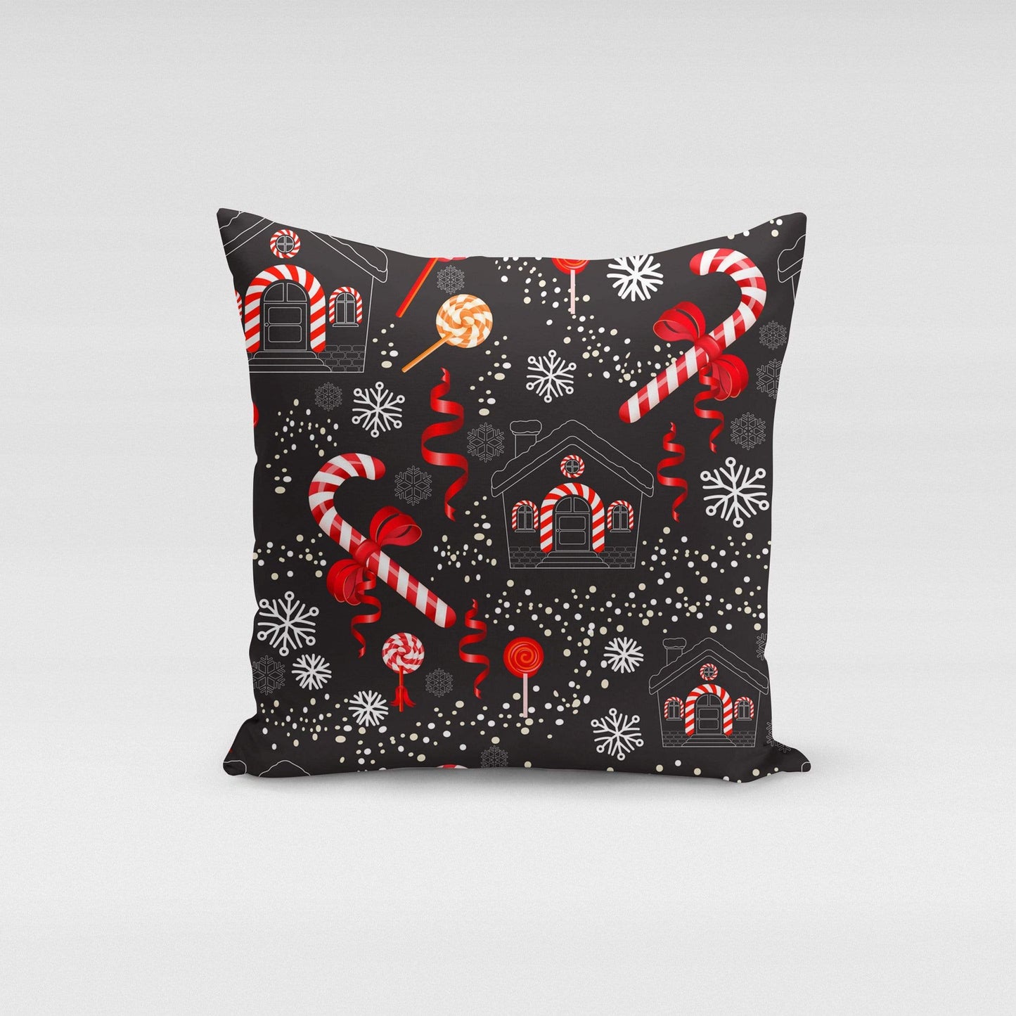 Orange Poppy Textiles & Pillows Candy Cane Pillow Cover