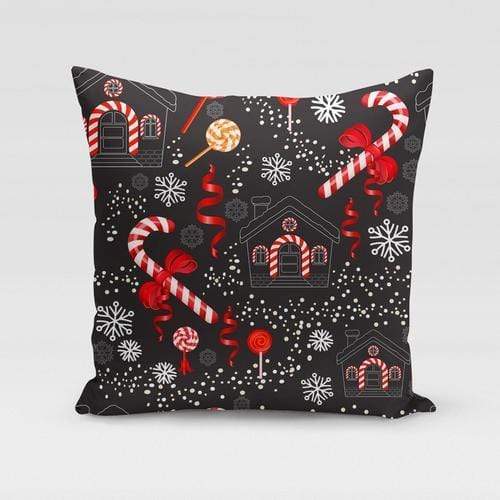 Orange Poppy Textiles & Pillows 16x16 / Multicolored Candy Cane Pillow Cover