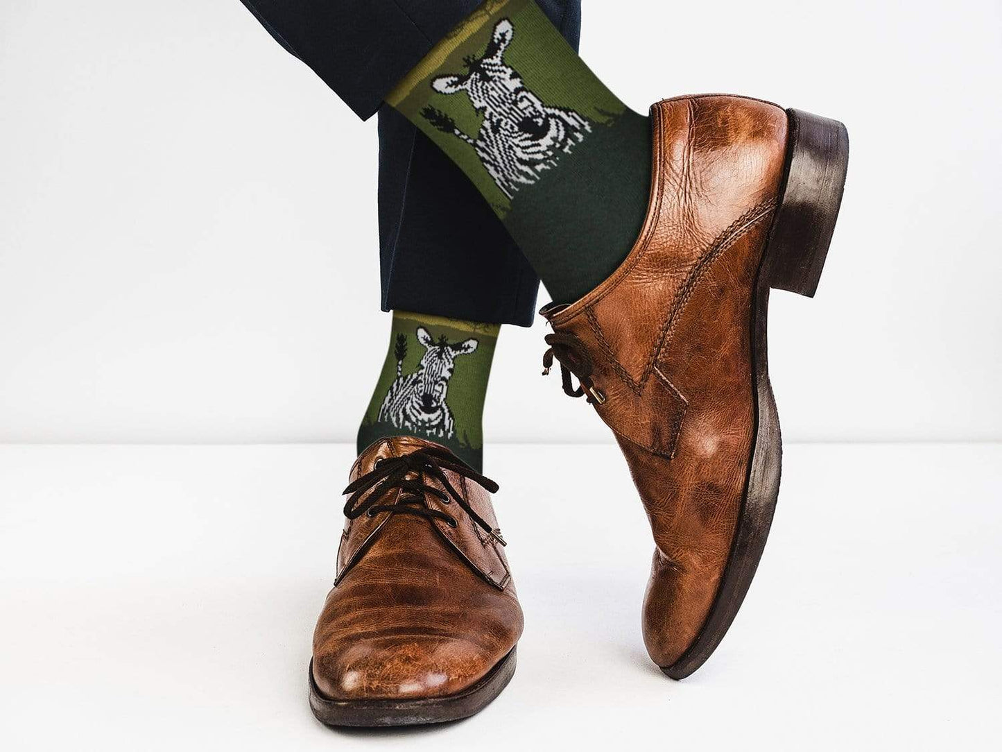 Fuchsia Thrace Socks Casual Designer Trending Animal Socks - Zebra - for Men and Women