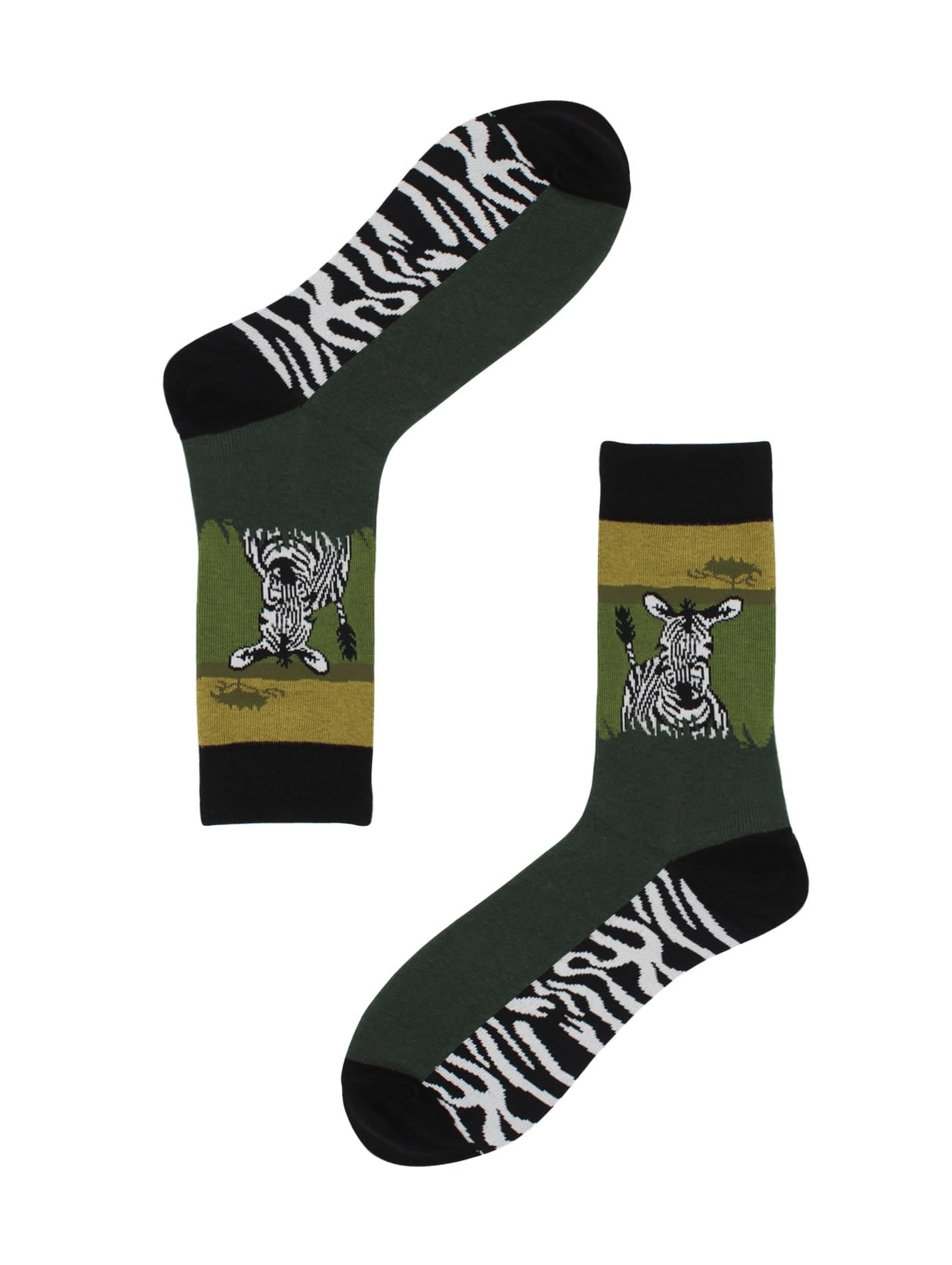 Fuchsia Thrace Socks Casual Designer Trending Animal Socks - Zebra - for Men and Women