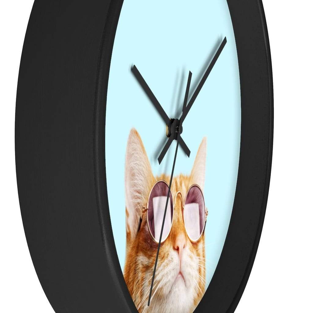 Yellow Pandora Clocks Cat is Alway's Right Wall clock