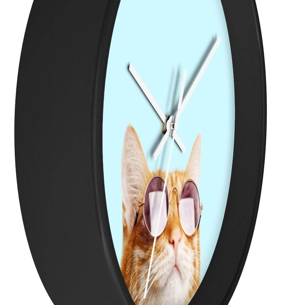 Yellow Pandora Clocks Cat is Alway's Right Wall clock