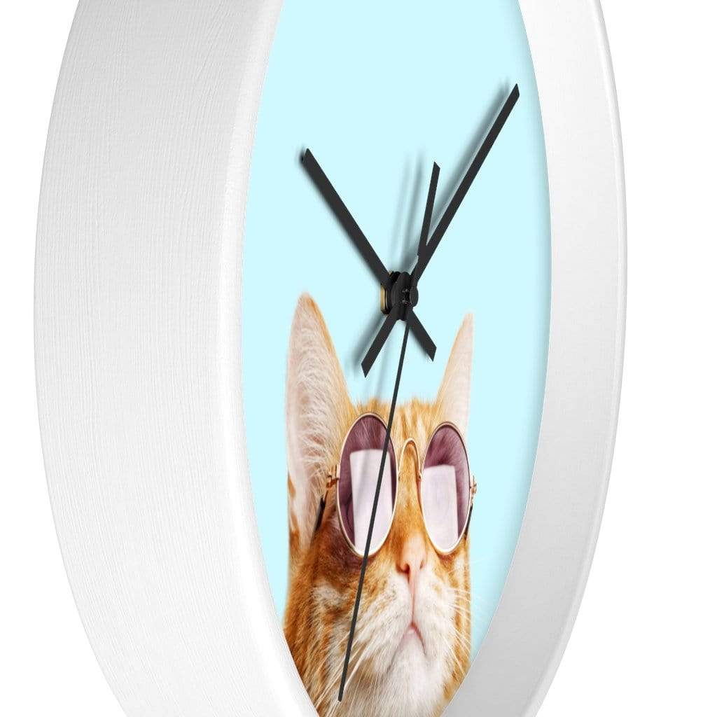 Yellow Pandora Clocks Cat is Alway's Right Wall clock