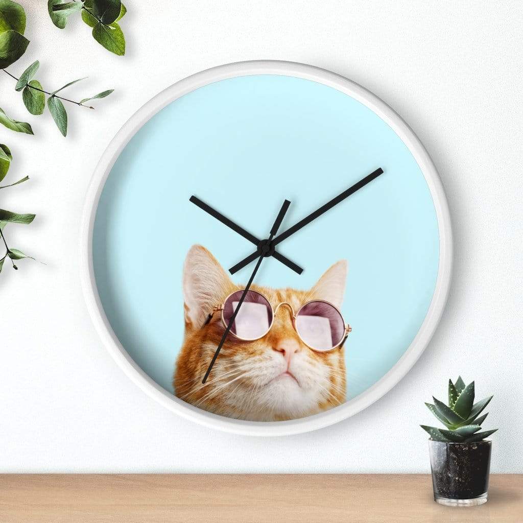 Yellow Pandora Clocks Cat is Alway's Right Wall clock
