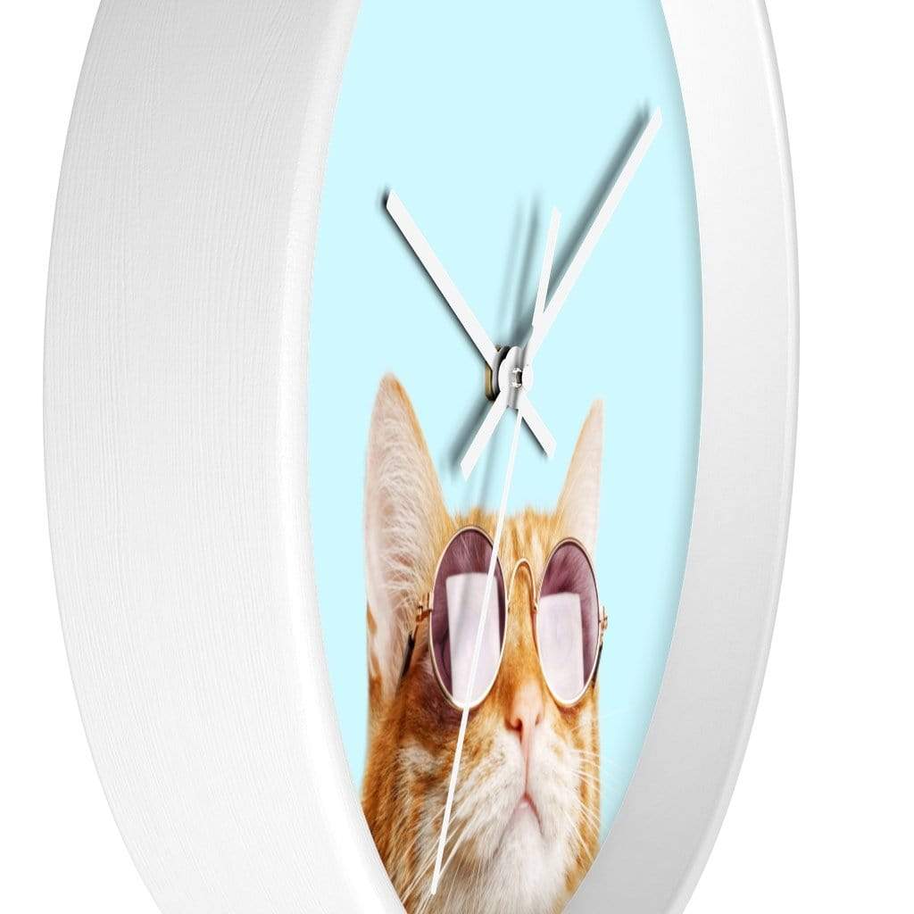 Yellow Pandora Clocks Cat is Alway's Right Wall clock