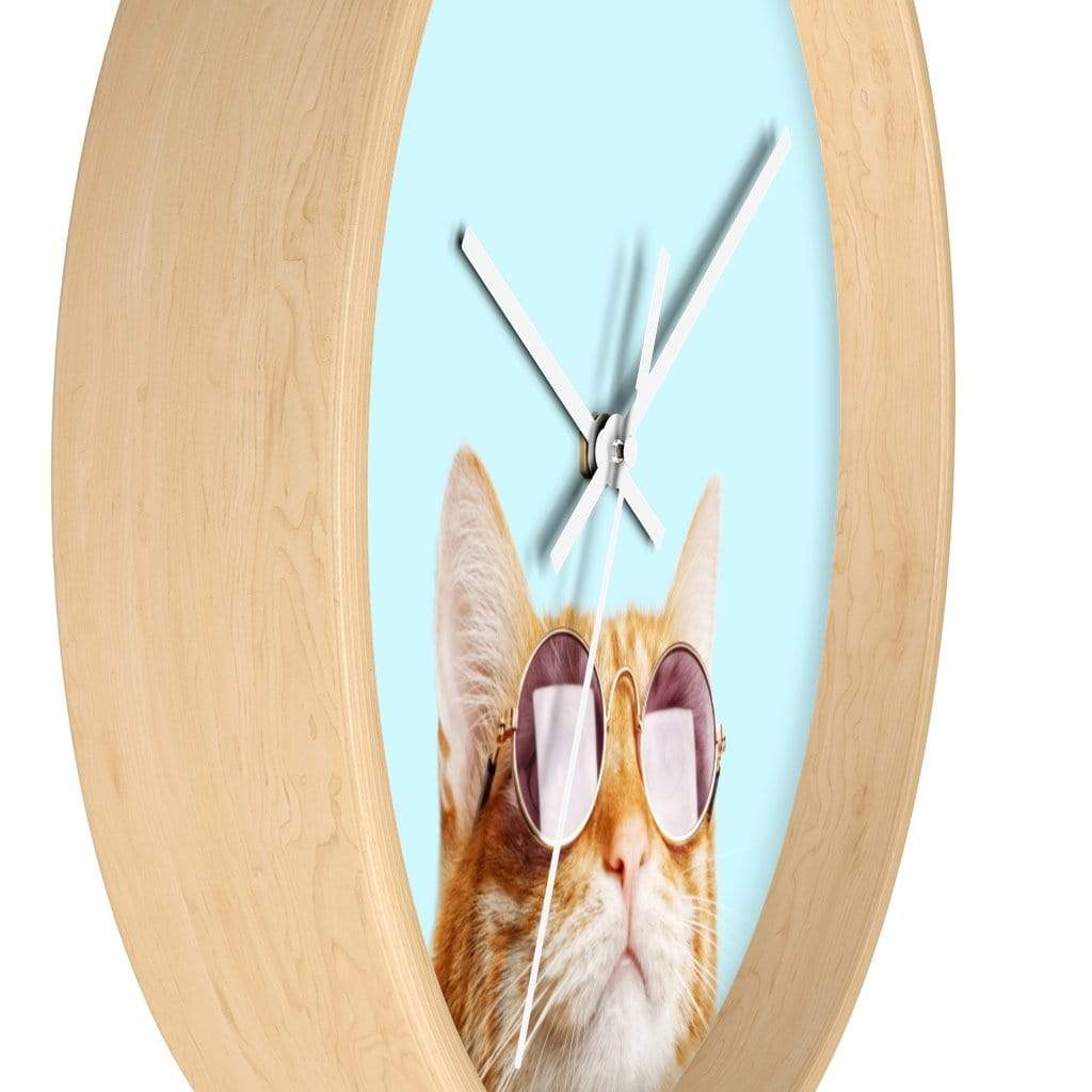 Yellow Pandora Clocks Cat is Alway's Right Wall clock