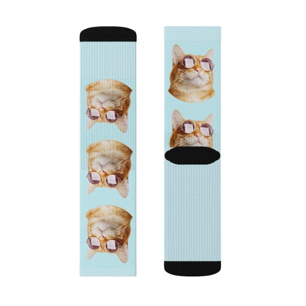 Yellow Pandora Socks Cat with Sunglasses Socks