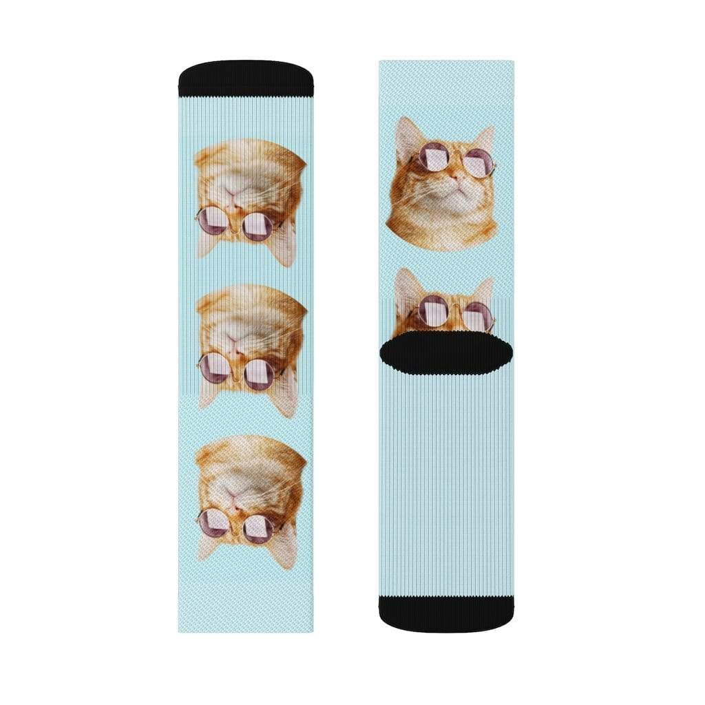 Yellow Pandora Socks Cat with Sunglasses Socks