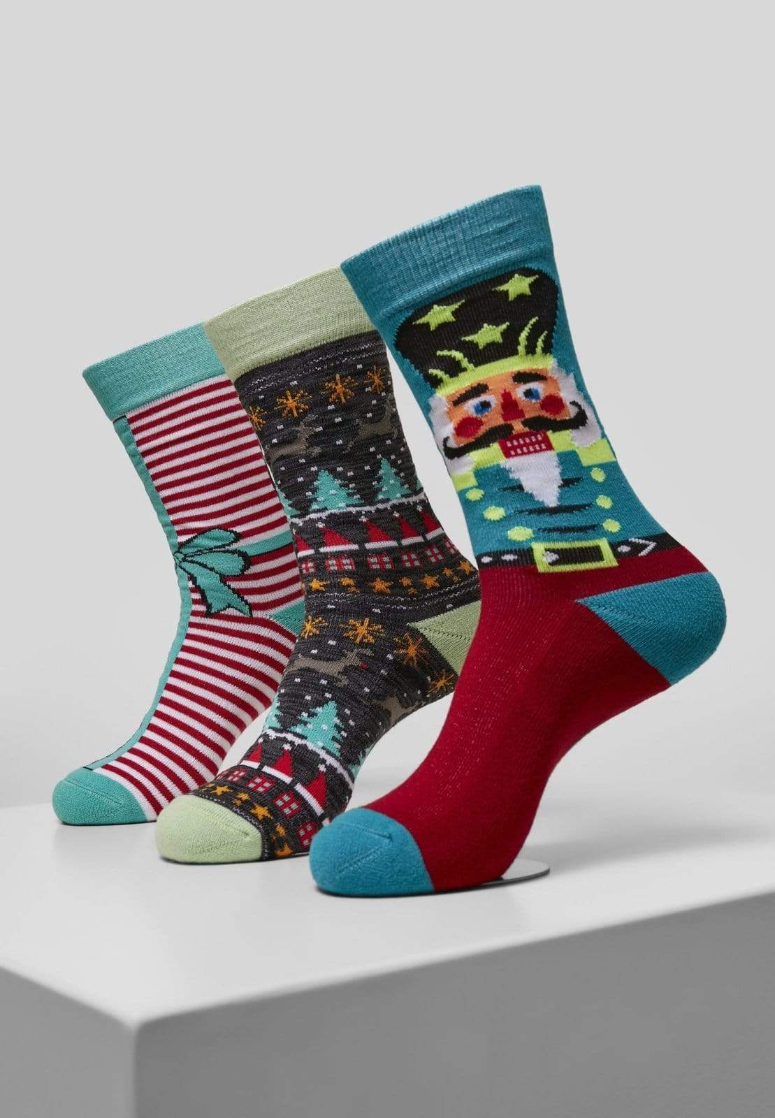 Callisto Men's Clothing Christmas Nutcracker Socks 3-Pack