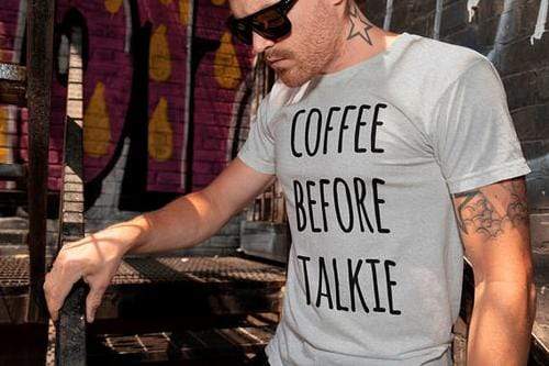 Green Lucky Men's Clothing Coffee Before Talkie Men's Tee