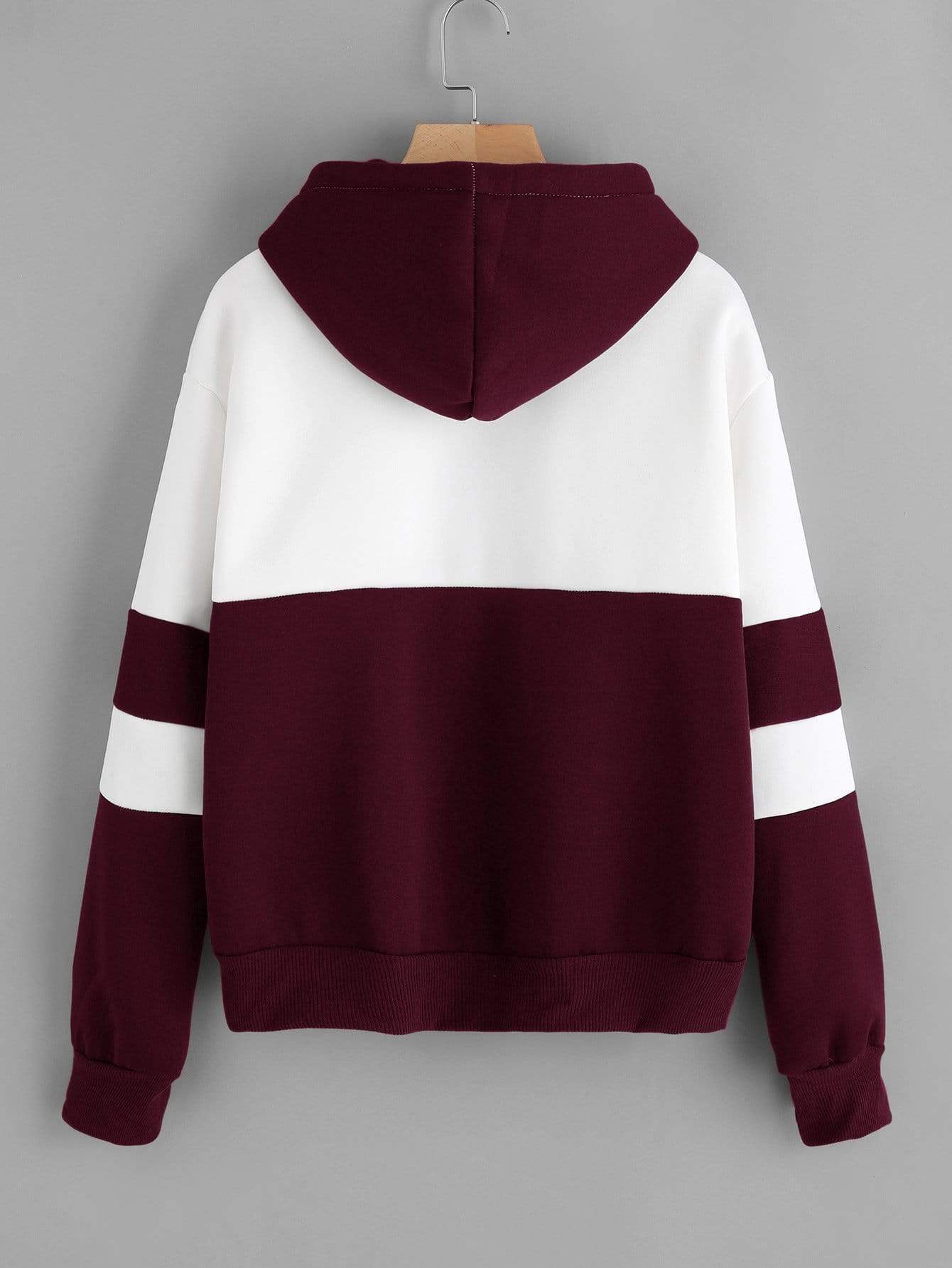 Celeste Sweaters & Hoodies Color Block Embroidered Hoodie
