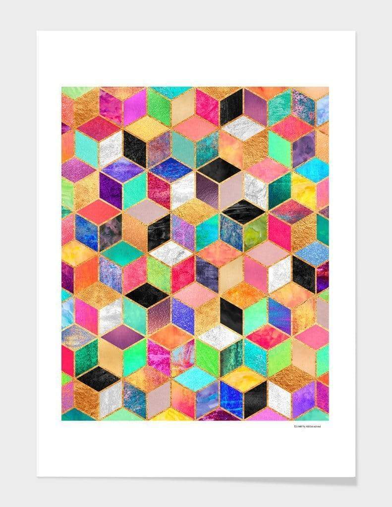 Scorpius Home Decor Colorful Cubes Frame