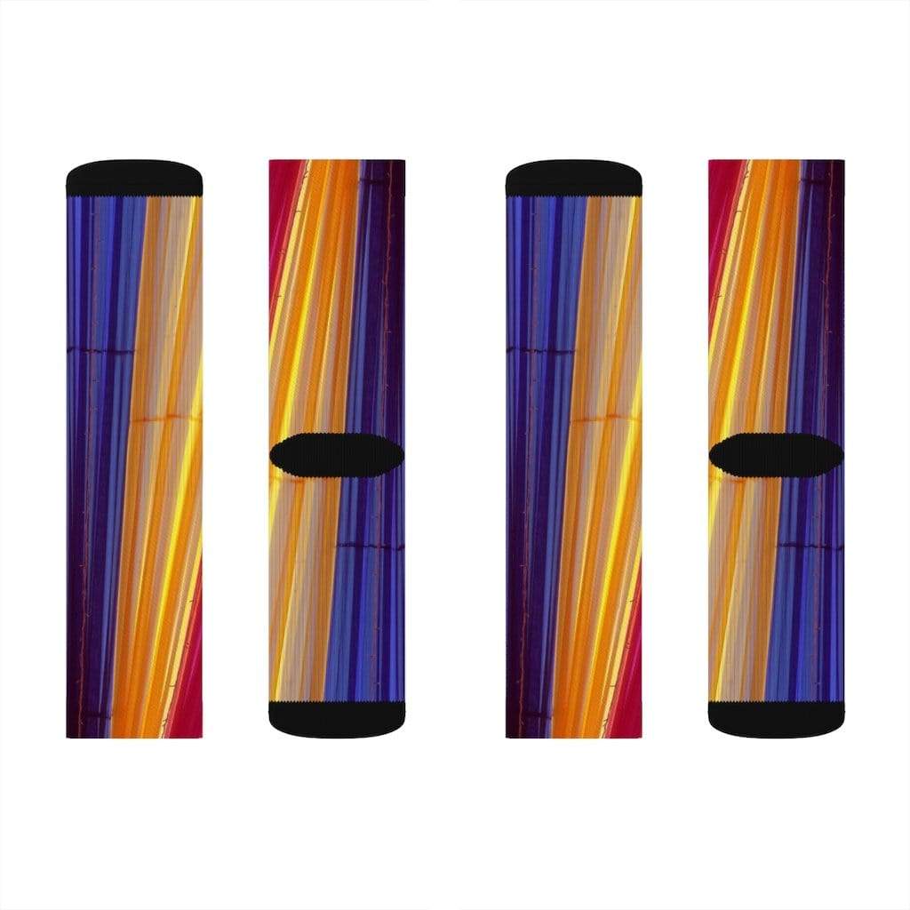 Yellow Pandora Socks Colorful Striped Fun Novelty Socks Pink