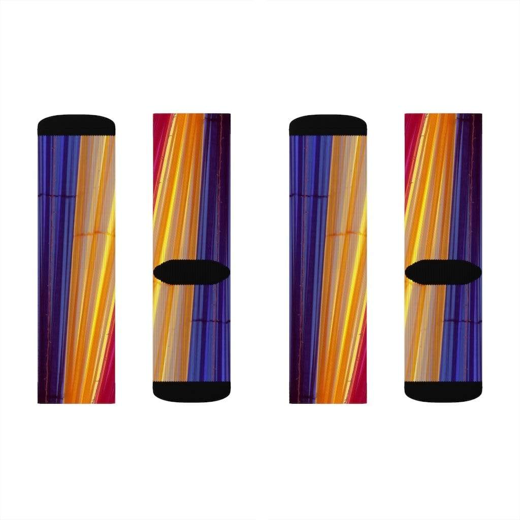 Yellow Pandora Socks Colorful Striped Fun Novelty Socks Pink