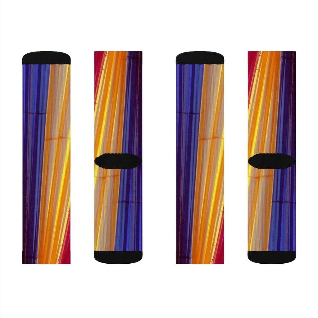 Yellow Pandora Socks Colorful Striped Fun Novelty Socks Pink