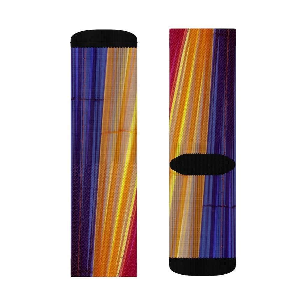 Yellow Pandora Socks Colorful Striped Fun Novelty Socks Pink