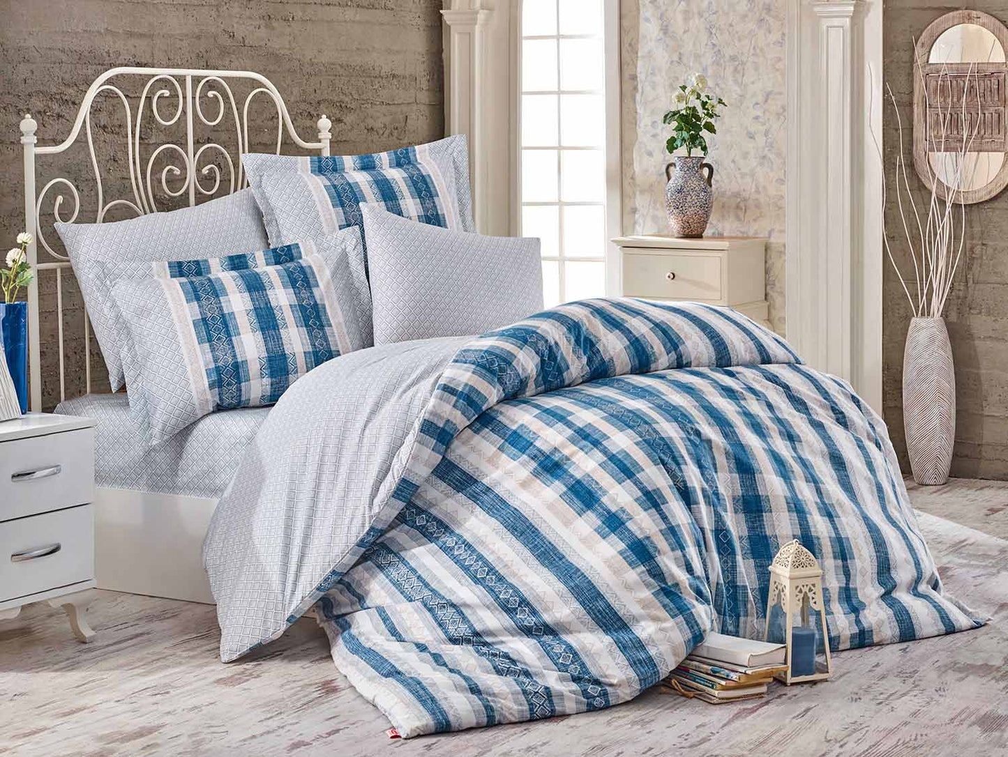 Amethyst Tartarus Home & Garden 200x220 Cotton bedding DEBORA BLUE Hobby