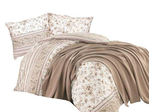Amethyst Tartarus Home & Garden 160x200 Cotton bedding LUCIDA COFFEE/COTTON EXCLUSIVE